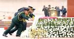 Chief of Defence Staff General Anil Chauhan, Chief of the Air Staff Air Chief Marshal VR Chaudhari, Chief of the Naval Staff Admiral R Hari Kumar and Chief of the Army Staff General Manoj Pande laying a wreath at the National War Memorial in New Delhi on the occasion of 7th Armed Forces Veterans’ Day on January 14, 2023.