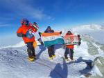Indian National Flag atop highest peak of Antarctica