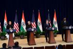 Glimpses of joint press statement after India-US 2 Plus 2 Ministerial Dialogue attended by Raksha Mantri Shri Rajnath Singh
